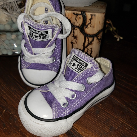 purple baby converse